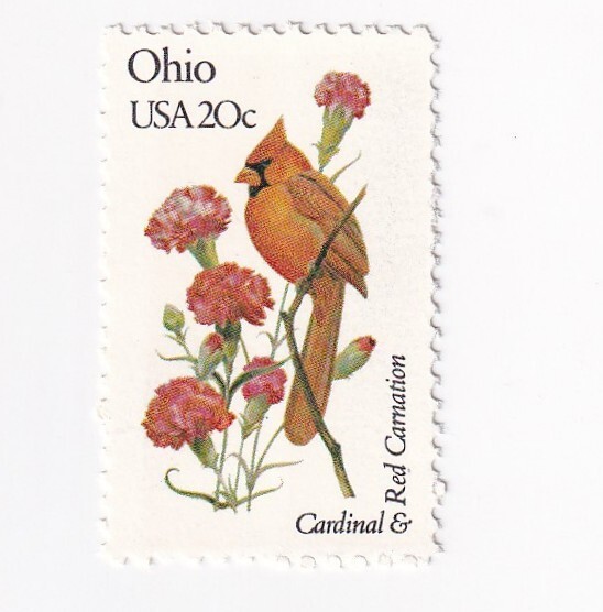 STAMP US SCOTT 1987 "Ohio-Cardinal" 20 CENT 1982 MNH