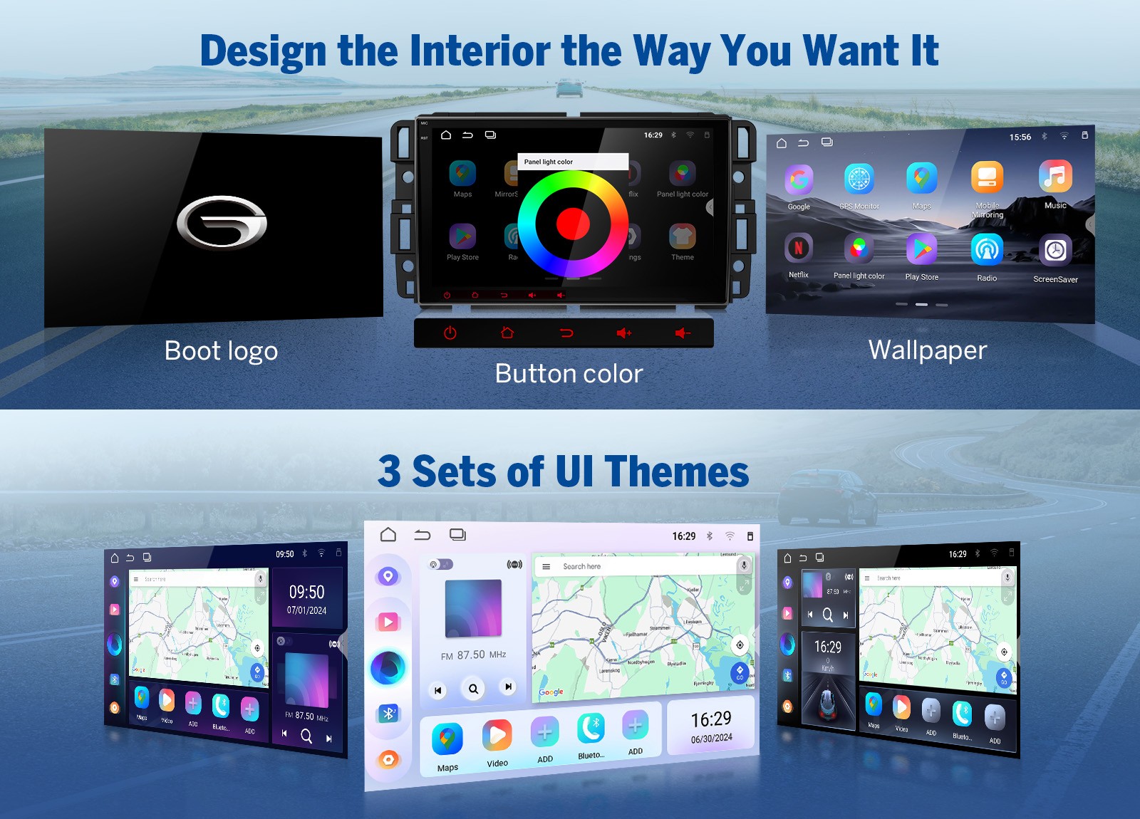 GMX7 8"Android for Chevy Silverado Sierra 2007-13 Car Radio Stereo Apple CarPlay