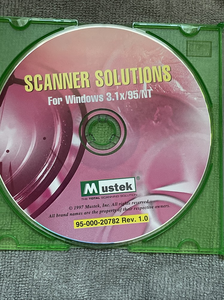 Scanner Solutions For Windows 3.1x/95/NT Mustek 1997 Software Disk