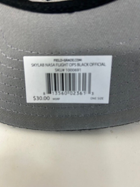 Field Grade Skylab NASA Flight Operations Strapback Adjustable Hat Black
