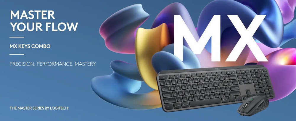 Logitech MX Keyboard+Mouse Combo Rechargeable Multi-Device Windows Mac, NEW