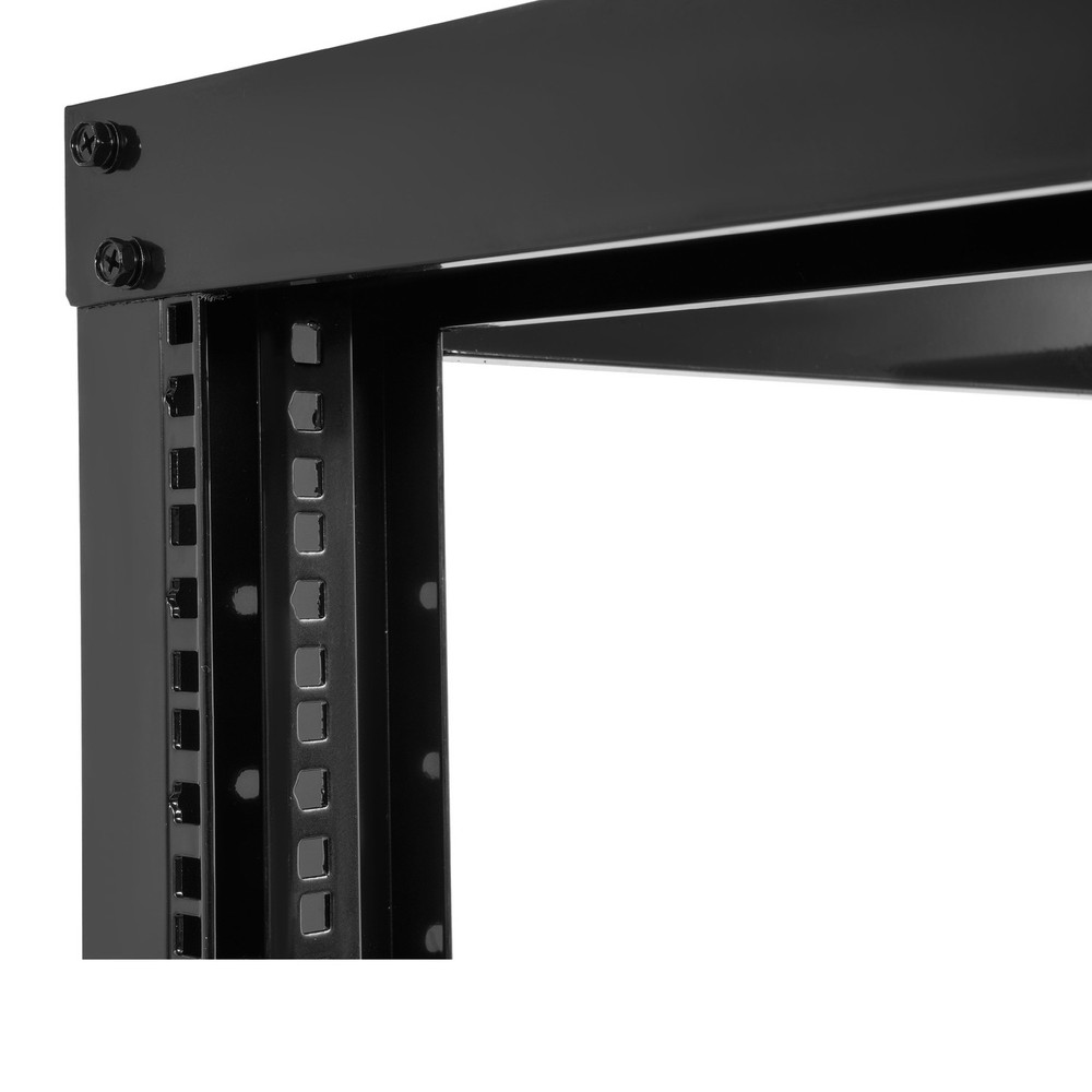 27U 4 Post Open Frame Server Rack Network 22" Adjustable Depth W/ Casters