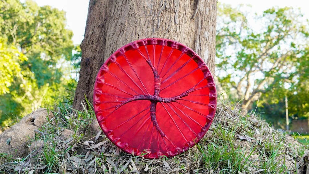 Native American Shaman Drum, Handmade Frame Drum, Drum Circle 20"