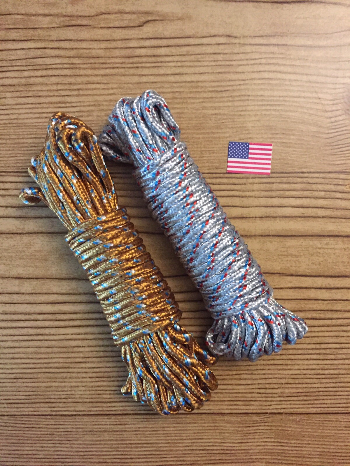 2Pcs(2x28feet)Total 56feet Nylon Clothes Line Household Rope String, Mix Colors