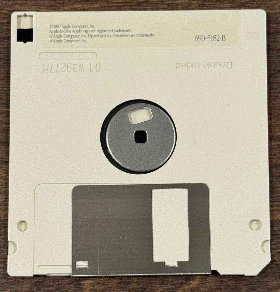 (3) Macintosh Apple HyperCard Disks Vintage Software 1987