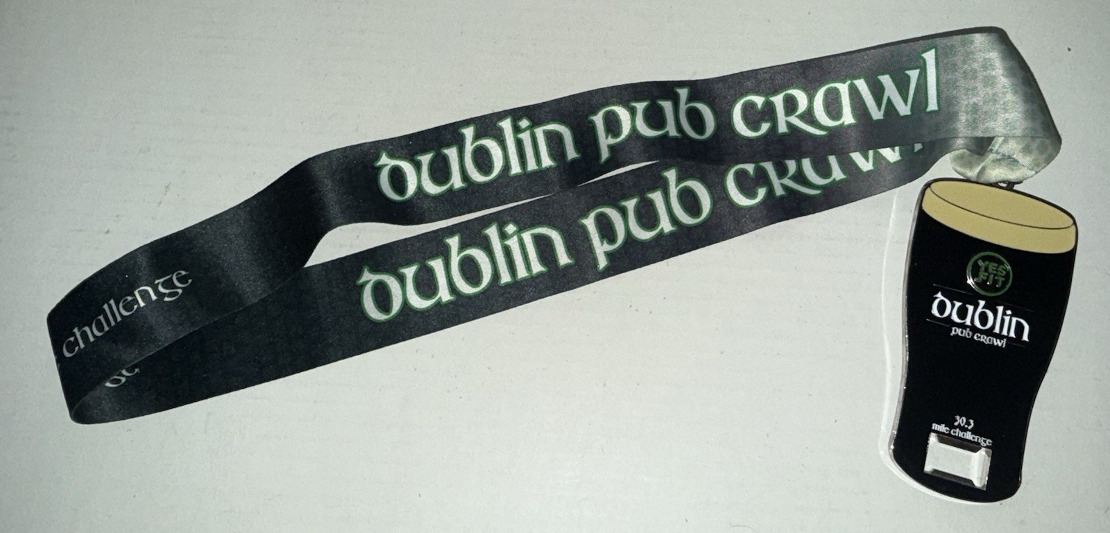 Yes.Fit Dublin Pub Crawl Medal beer drinker Bottle Opener Running Walking