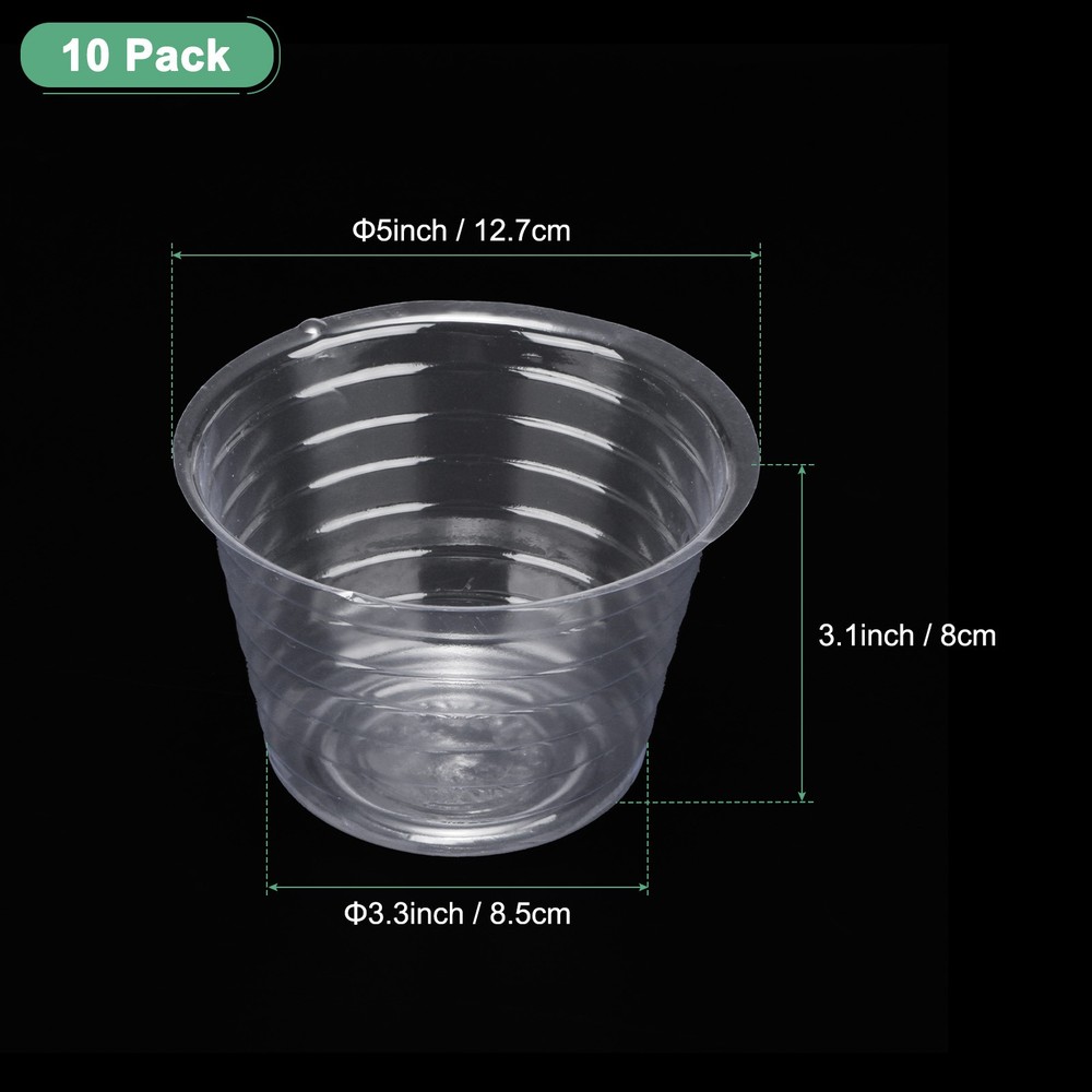 10 Pack Planter Coasters 5" Plant Coasters [Transparent]