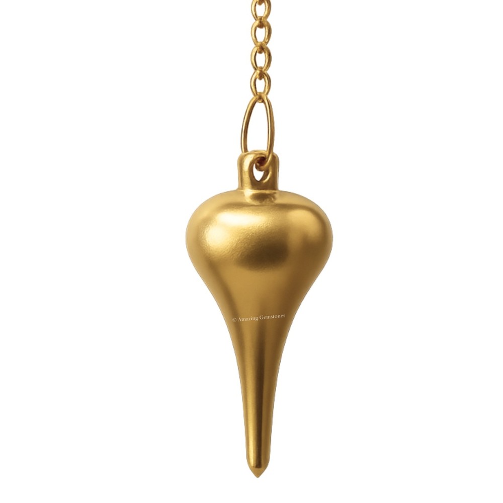 Metal Pendulum Gold Dome Cone Point for Divination