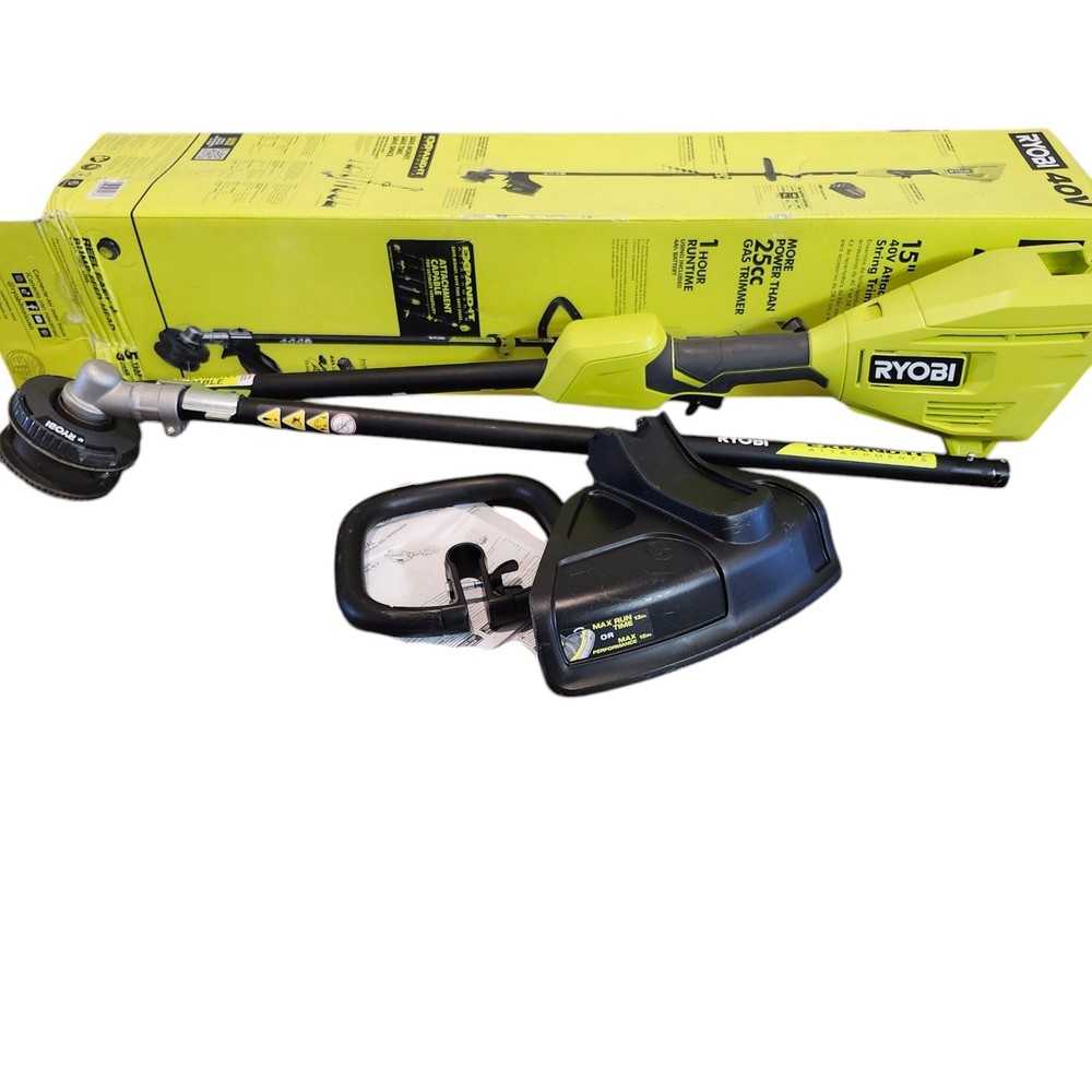 Ryobi RY40ST01K 40V 15" Expand-It Attachment Capable String Trimmer - Tool-Only
