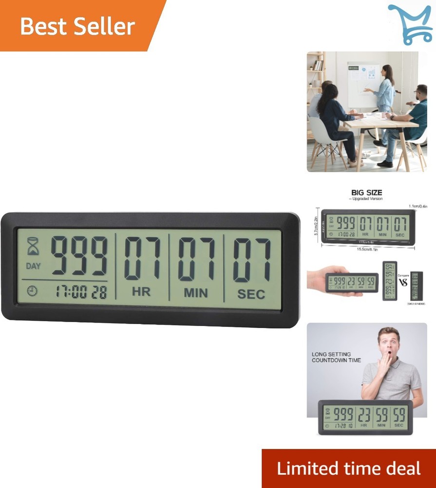 Digital Countdown Timer Upgraded Big 999 Days Count Down Clock for Events
