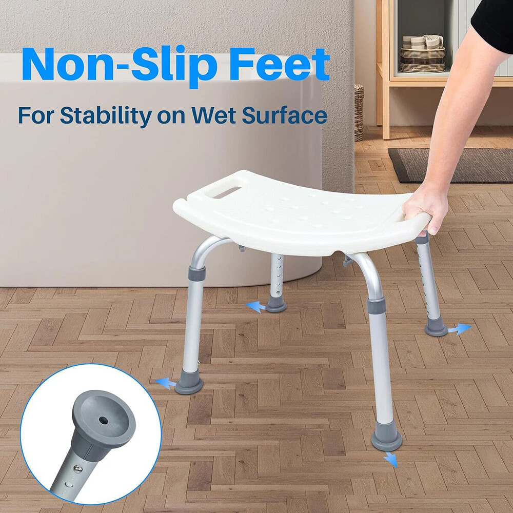 Adjustable Medical Shower Chair Bath Tub Seat Bench Stool Seat Elderly Bathing
