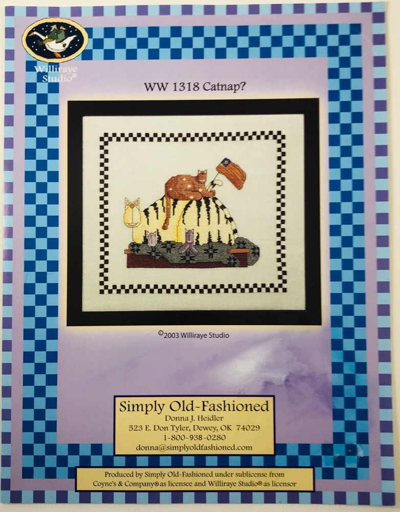 Williraye Studio CATNIP? Cross Stitch Pattern & Instructions WW 1318