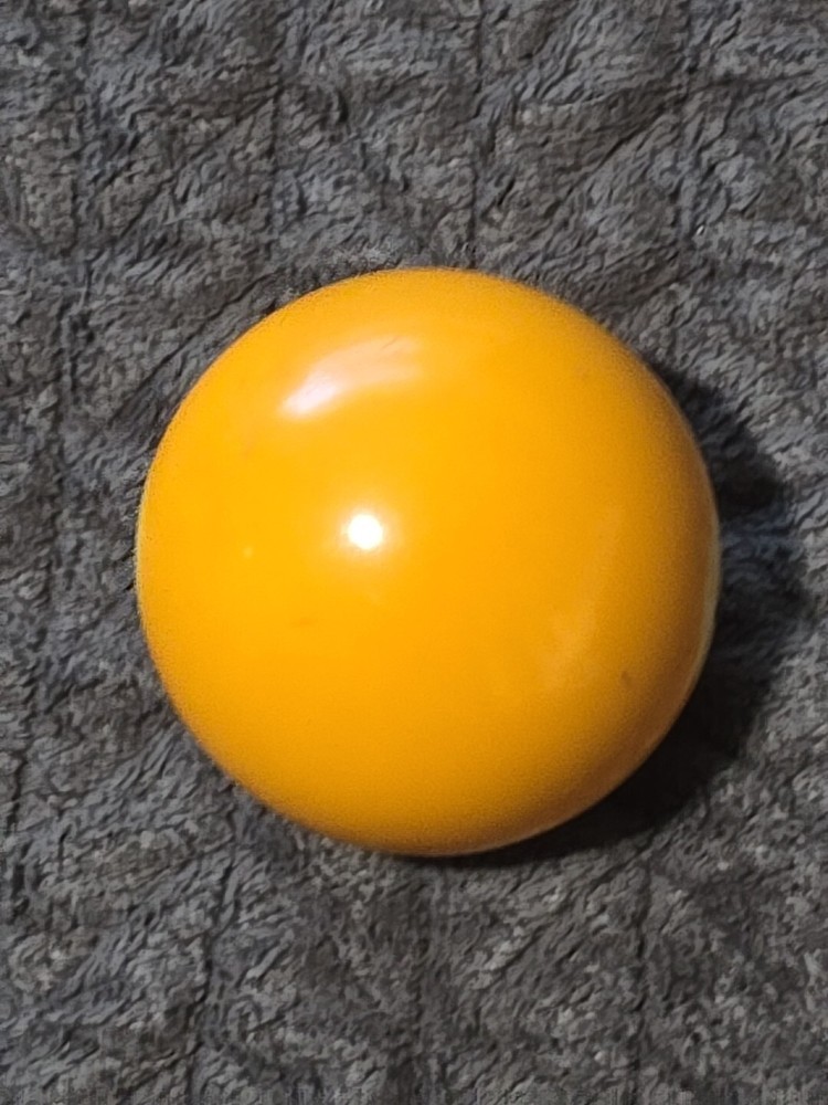 🎱Vintage Replacement Belgian(#1) Pool Ball~Billiards Solid Yellow Ball 2"