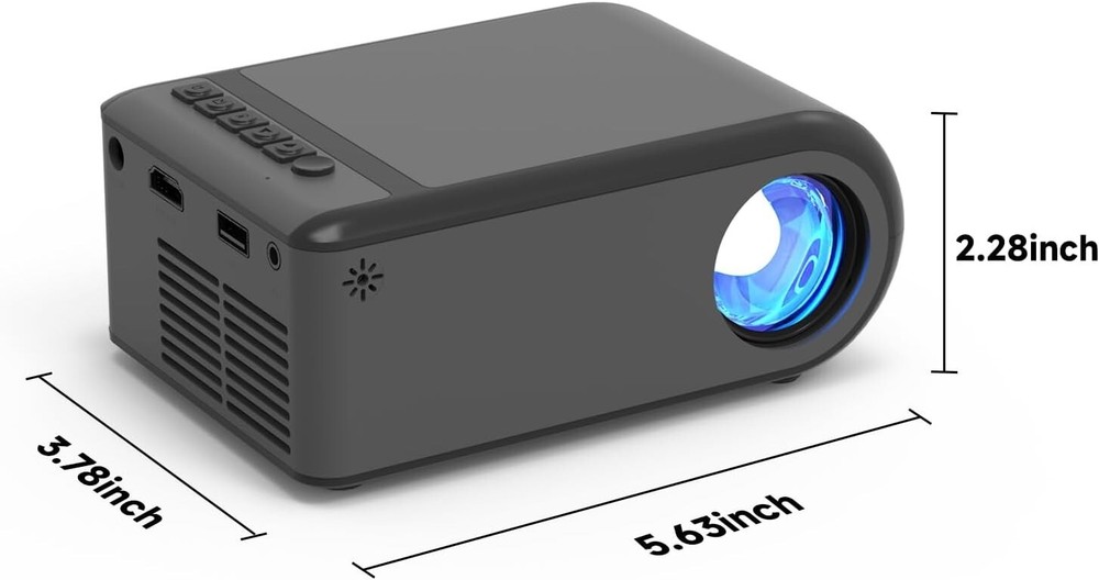 Mini Projector for Outdoor Portable Projectors,SmartPhone Screen Can be Mirrored