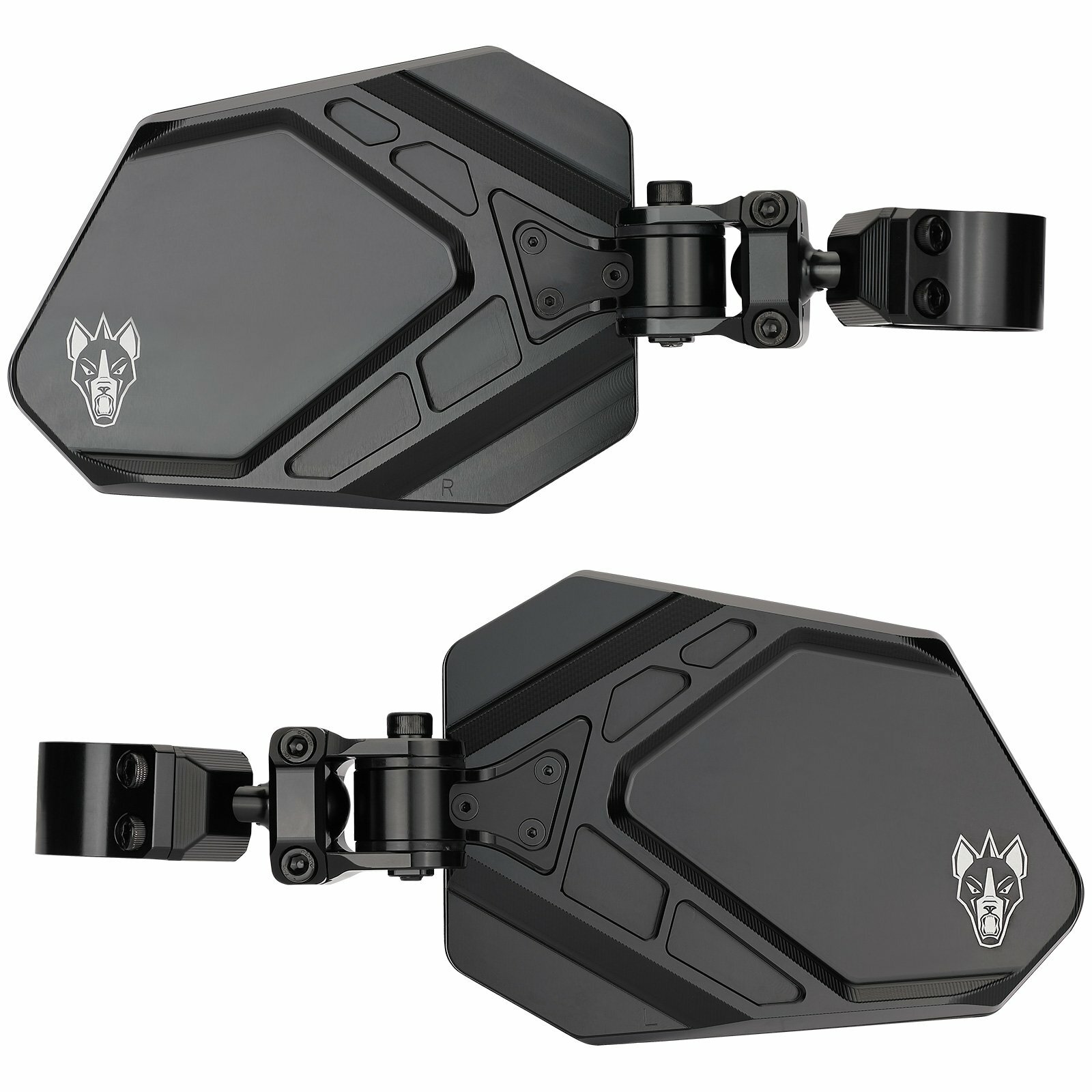 Chupacabra Offroad Cuero Pro UTV Mirrors (set of 2) for 2" OD Tube-Black