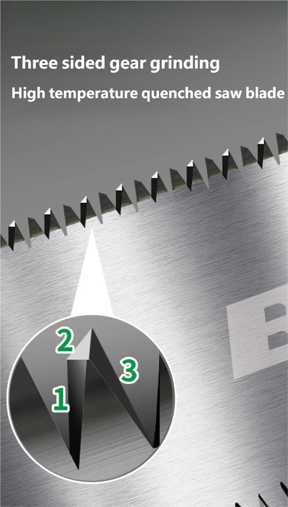 3-Piece Pull Saw, Sharp Wood Cutting Hand Saw with Beech Handle