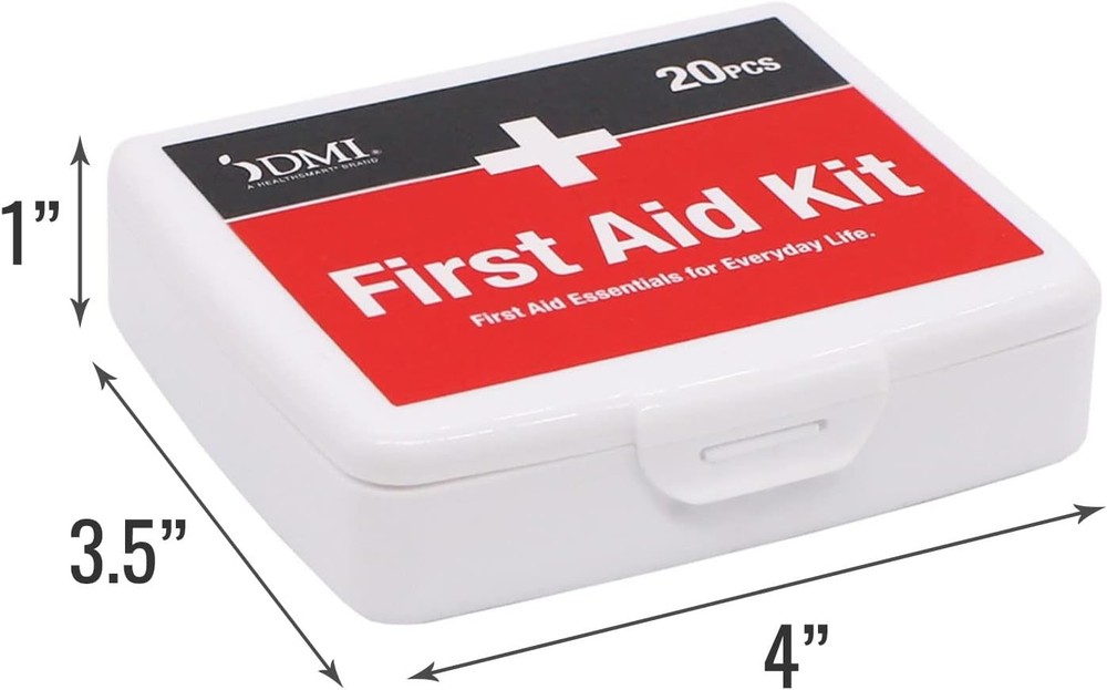 DMI Mini 20-Piece First Aid Kit Small Compact Portable Kit for Minor Scrapes
