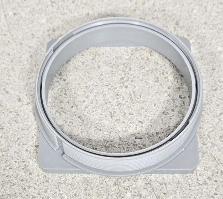 Everbilt Watershield Shower System 4 in. Brushed Chrome Square Grid Drain Grate