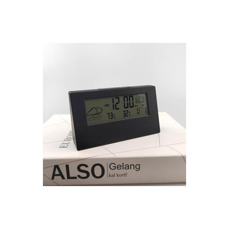 Digital Alarm Table Clock Loud Volume Backlight Easy Read Bedside Black