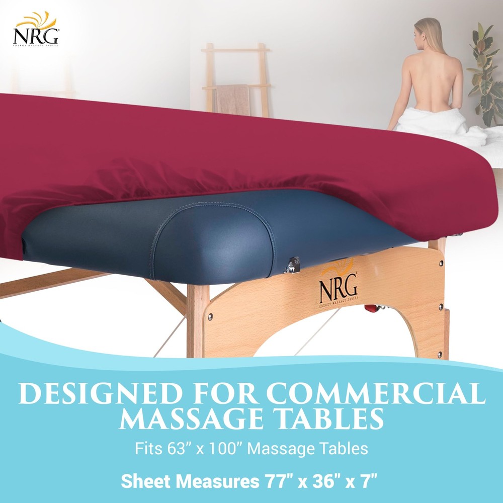 Premium Microfiber Fitted Massage Table Sheet, Single Sheet - 100% Double Bru...