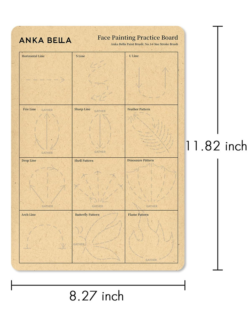 Reusable Face Paint Practice Board 7Pcs Painting Sheet with Various Patterns One