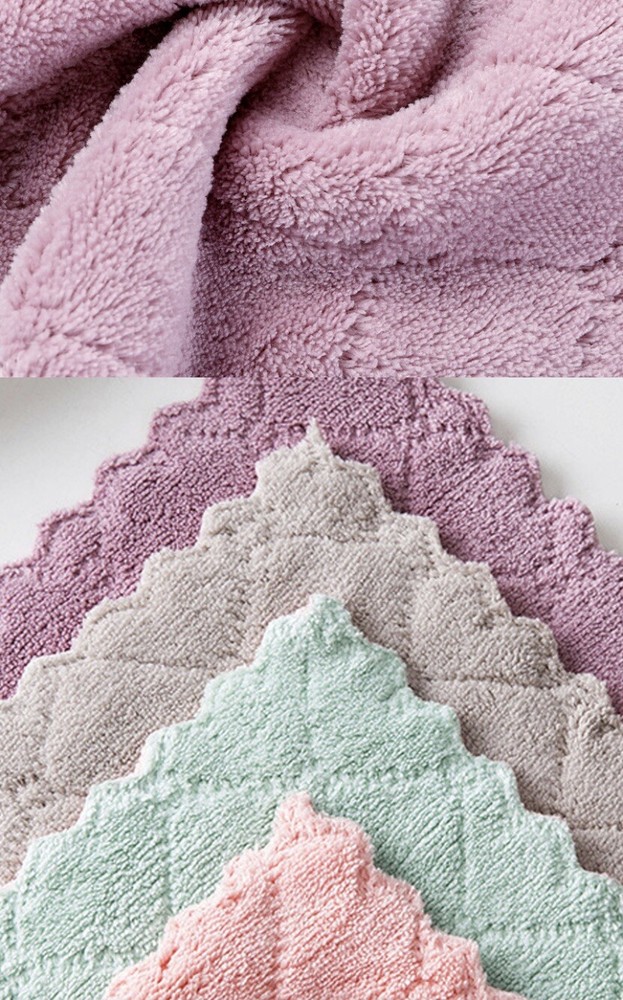 10Pcs Kitchen Towels Super Absorbent Microfiber Multicolors-Multipurpose