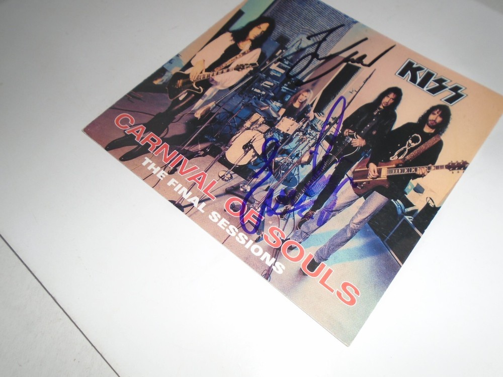 KISS ERIC SINGER BRUCE KULICK SIGNED AUTO AUTOGRAPHED CD BOOKLET - INSERT ONLY