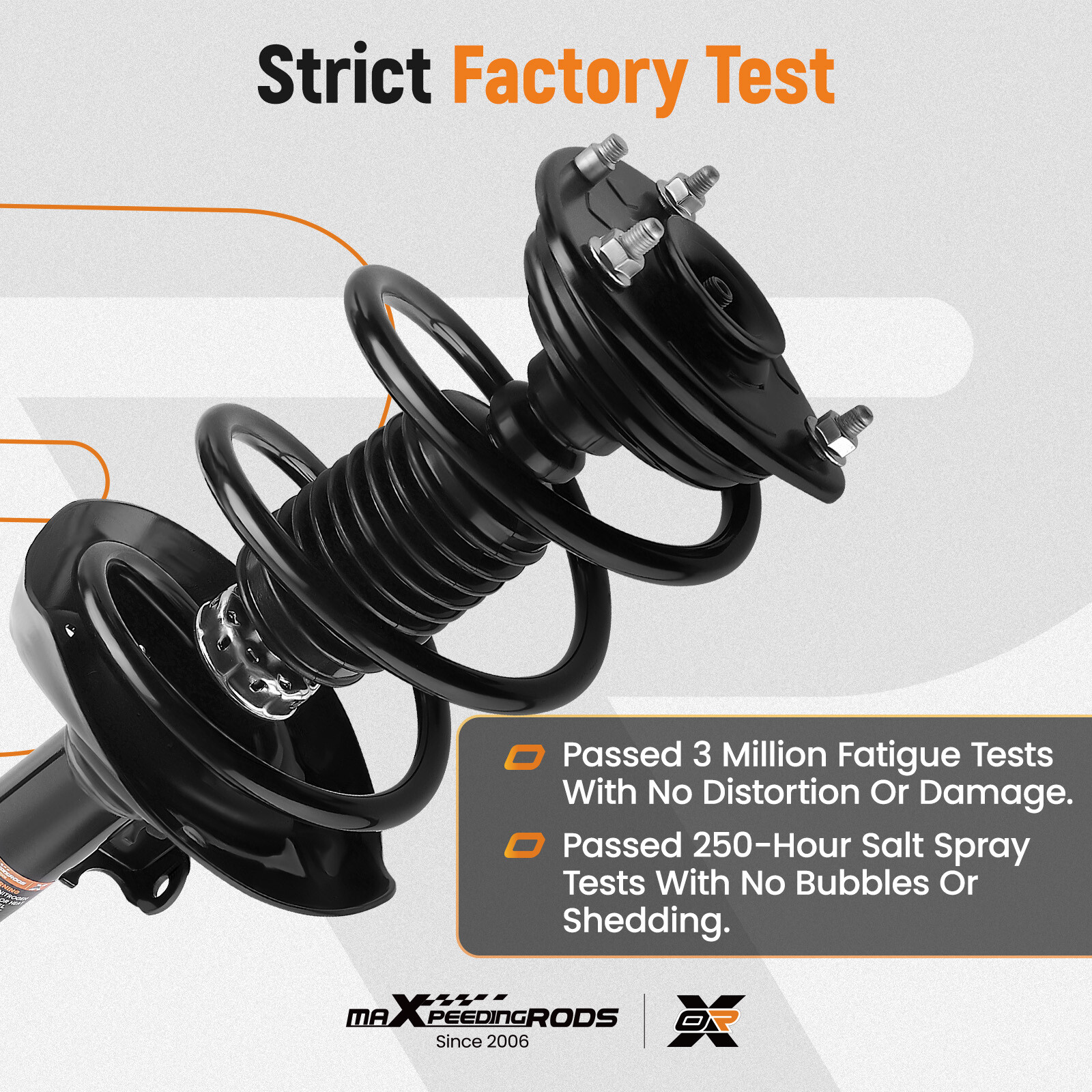 Pair Front Complete Shocks Struts For 2013 2014 2015 2016 2017 Honda Accord 2.4L