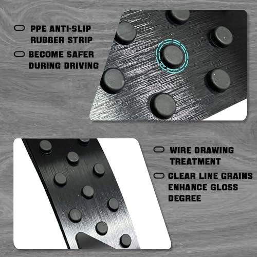 2PCS Brake Foot Pedals, Aluminum Brake Kits, Foot Pedal Pad Replacement, Black