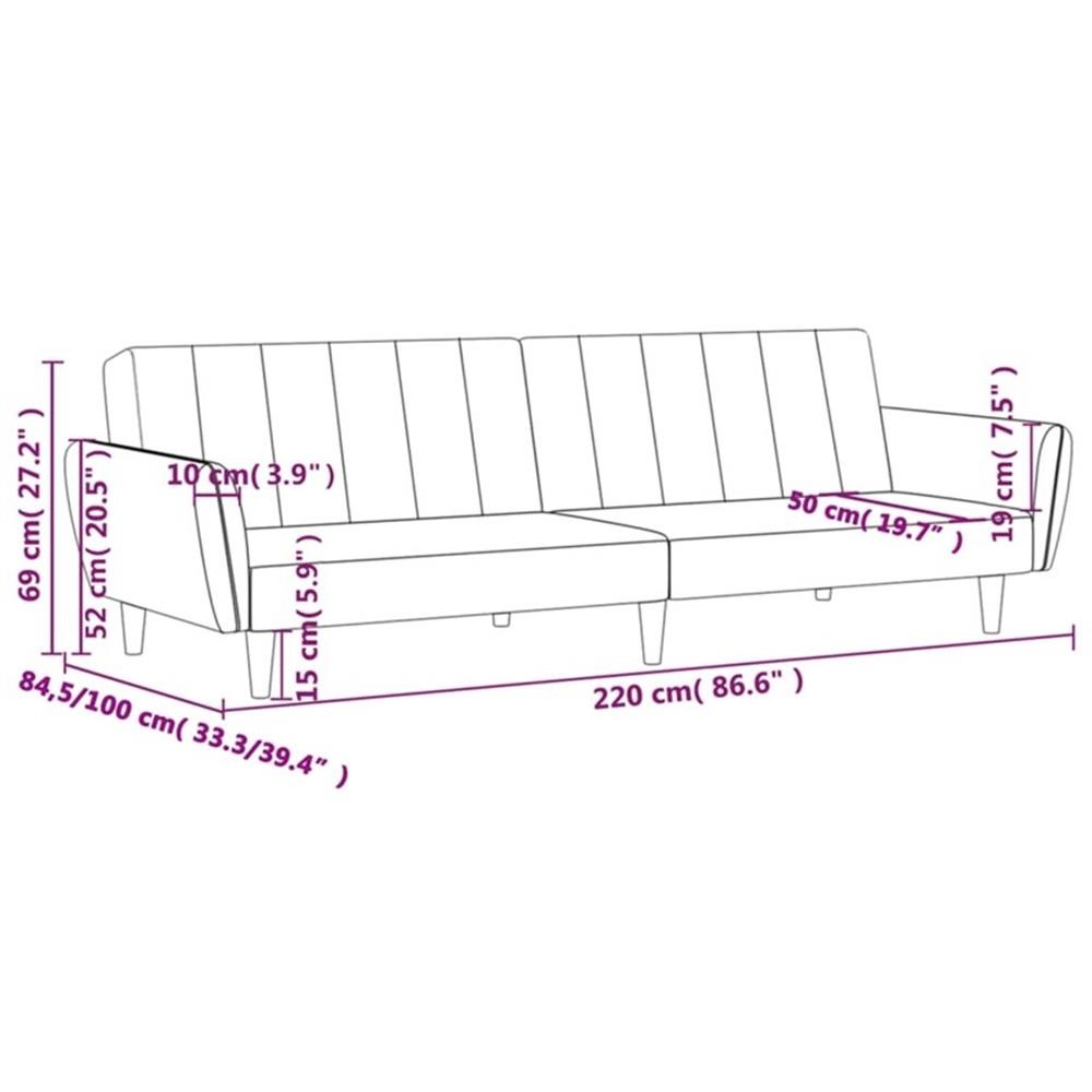 Bowery Hill Modern / Contemporary Sofa Bed in Black Polyester
