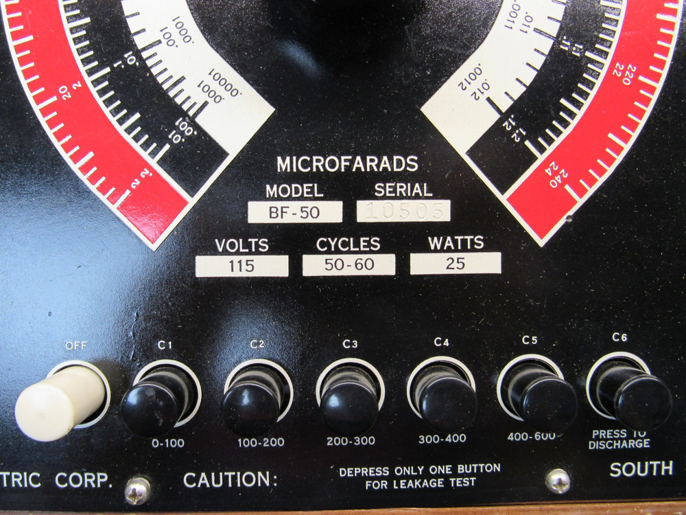 Vintage Cornell-Dubilier BF-50 Capacitor Analyzer