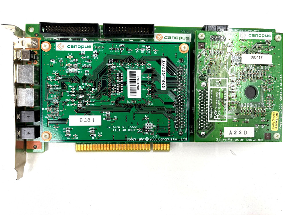 Canopus DVStorm RT K12-PC-112 w/ Encoder U03-AB-101 DVStorm-RT Codec T04-AB-009