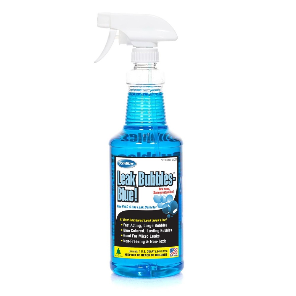 ComStar Leak Bubbles Blue – Fast, Safe HVAC & Gas Leak Detector, 1 Quart
