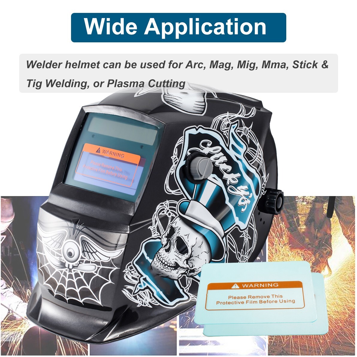 Pro Solar Auto Darkening Welding Helmet Arc Tig Mig Mask Grinding Hood