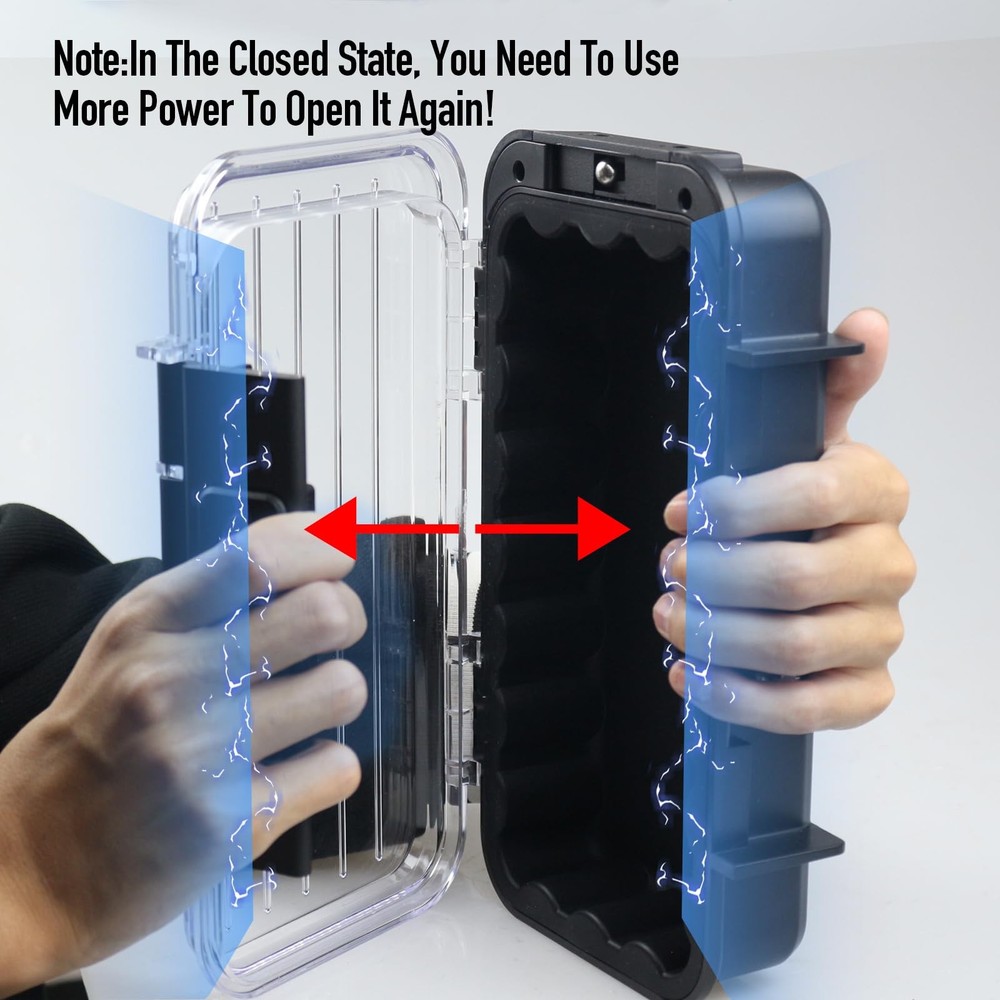 MRY Portable Safe Box Translucency Combination Security Case Black Color