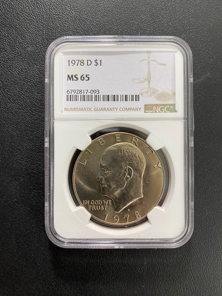 1978 D EISENHOWER DOLLAR NGC MS-65 - UNCIRCULATED - IKE DOLLAR - CERTIFIED - $1