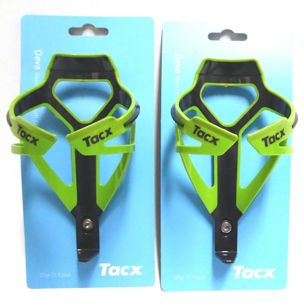Tacx Deva Water Bottle Cages Pair Cannondale Green
