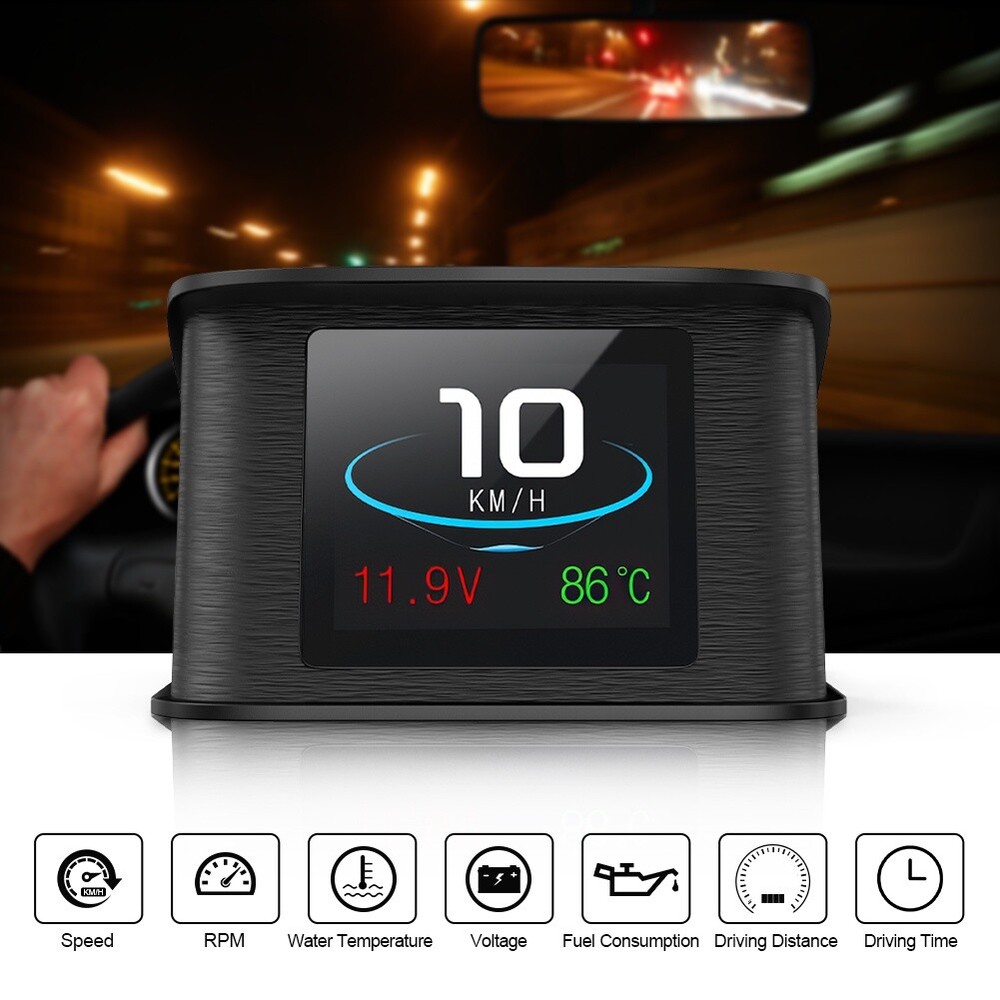 Digital Device Consumption Tool Car HUD P10 OBD2 head Up Display Speedometer