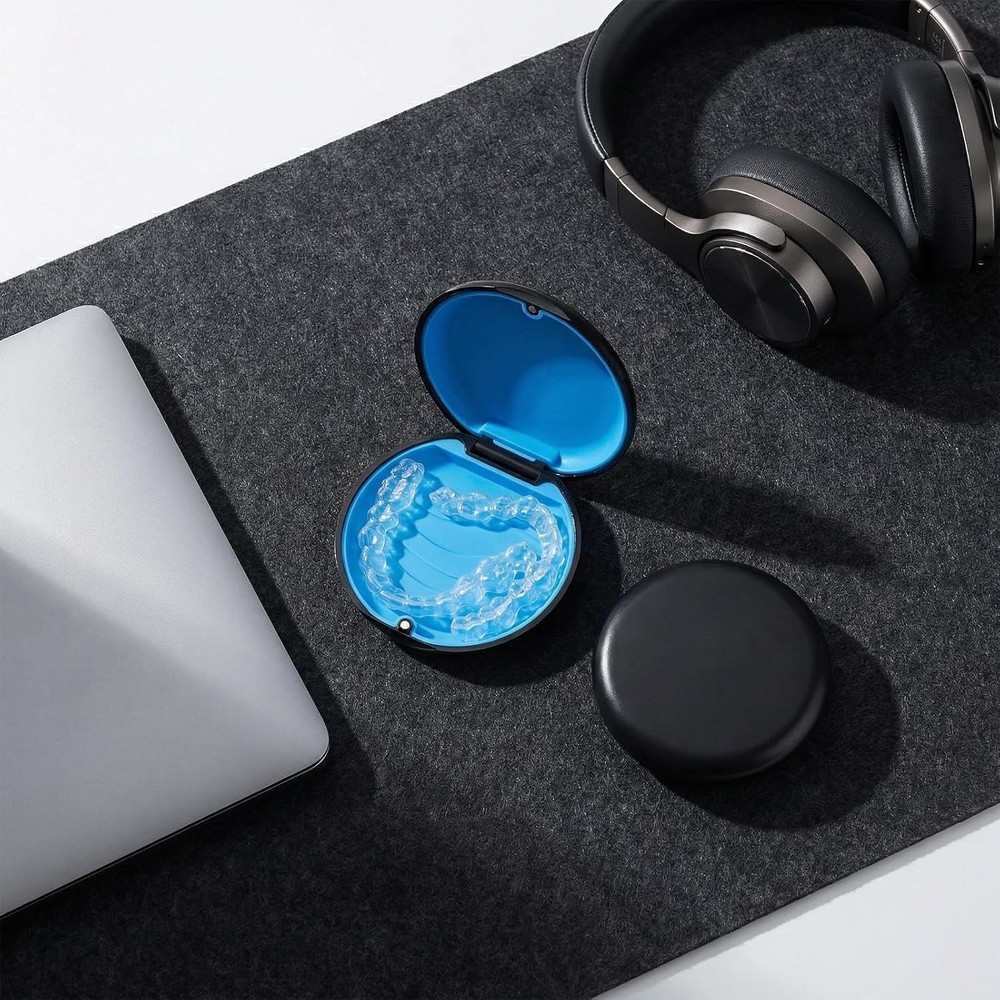 2 Pack Retainer Case, Compatible with Invisalign, Cute Orthodontic Slim Aligner