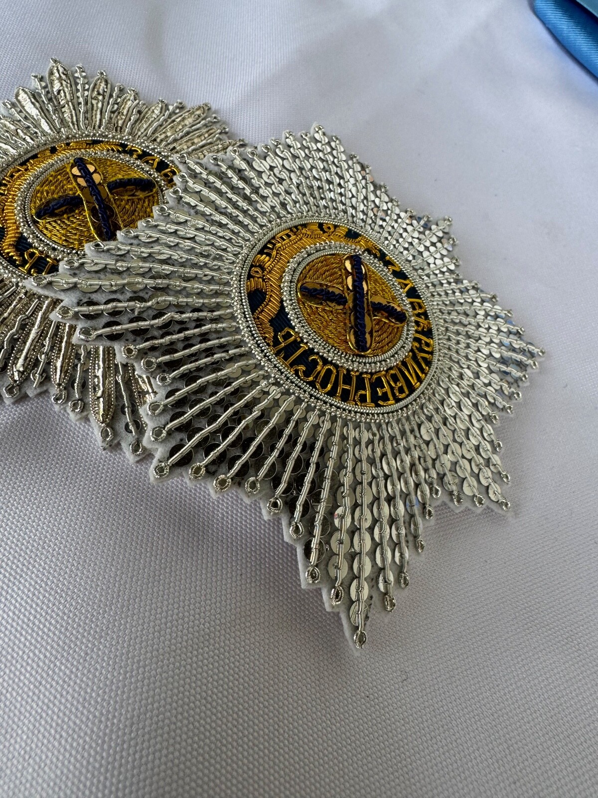 Russian Imperial High Order of St.Andrew Embroidered star, replica 1698-1820s