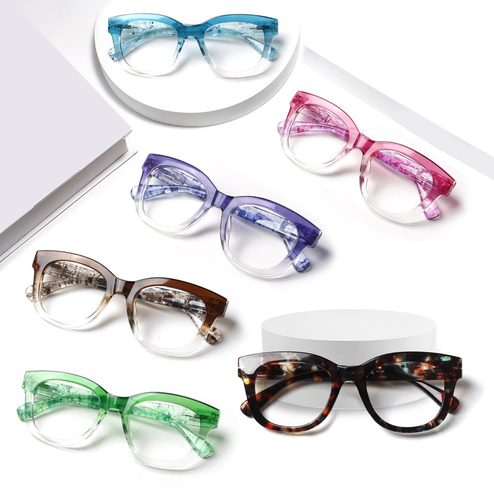 3-Pack Reading Glasses Ladies Readers Spring Hinge Pattern Print Eyeglasses