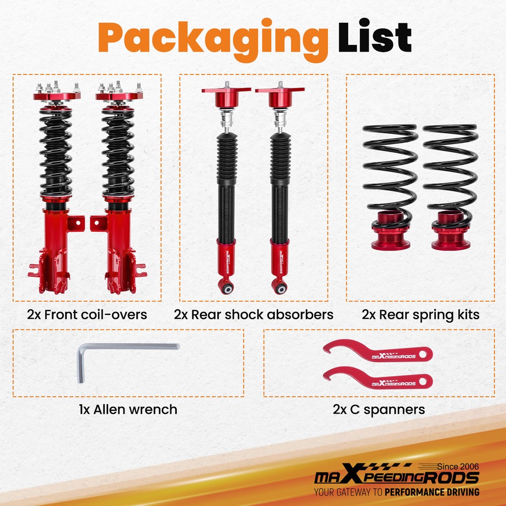 24 Way Damper Coilover Suspension Kit For Mazda 3 BM/BN 2014-2018