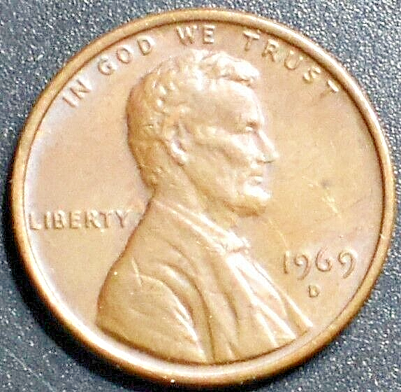 1969 D ERROR PENNY INDENT OVER "E" IN CENT 160