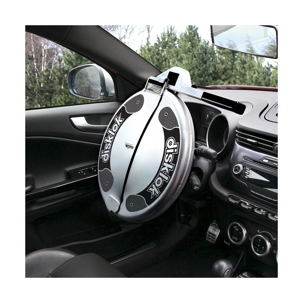 Disklok Security Device - Steering Wheel Lock - Full Cover - Silver - Thatcha...