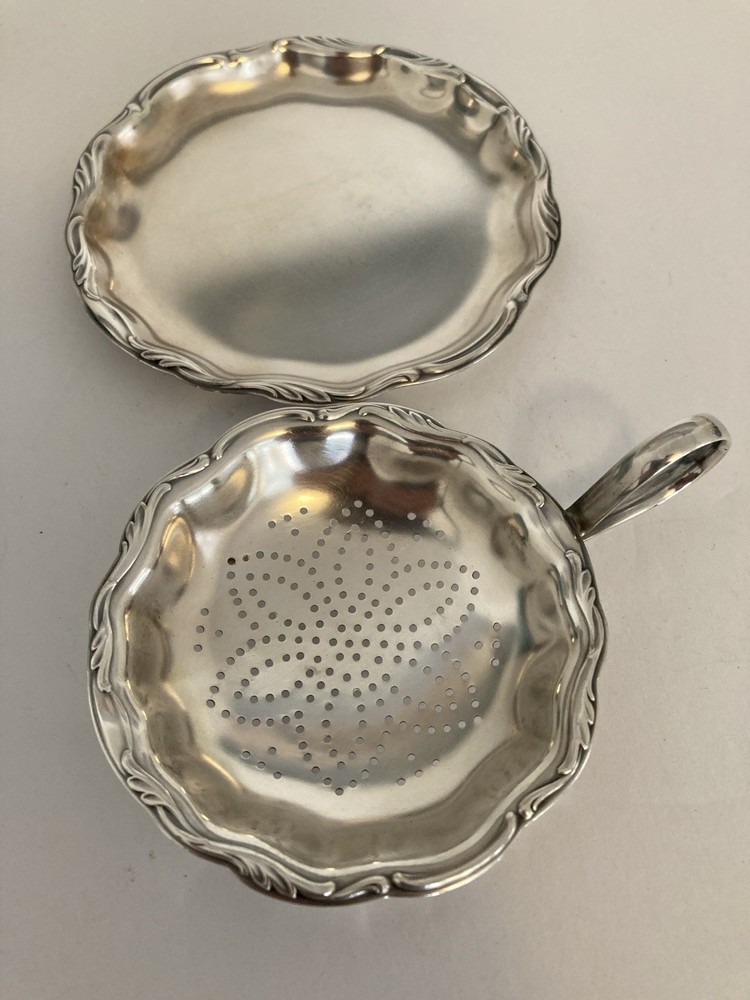 Vintage WMF Silver Plated Tea Pierced Strainer German Tableware Under Plate