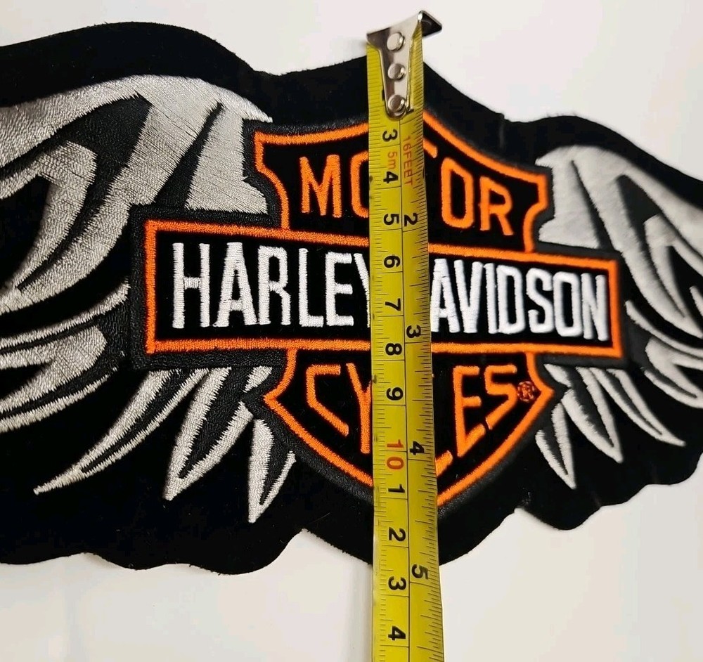HARLEY DAVIDSON STRAIGHT WING B & S EXTRA LARGE VEST OR JACKET BACK PATCH NEW