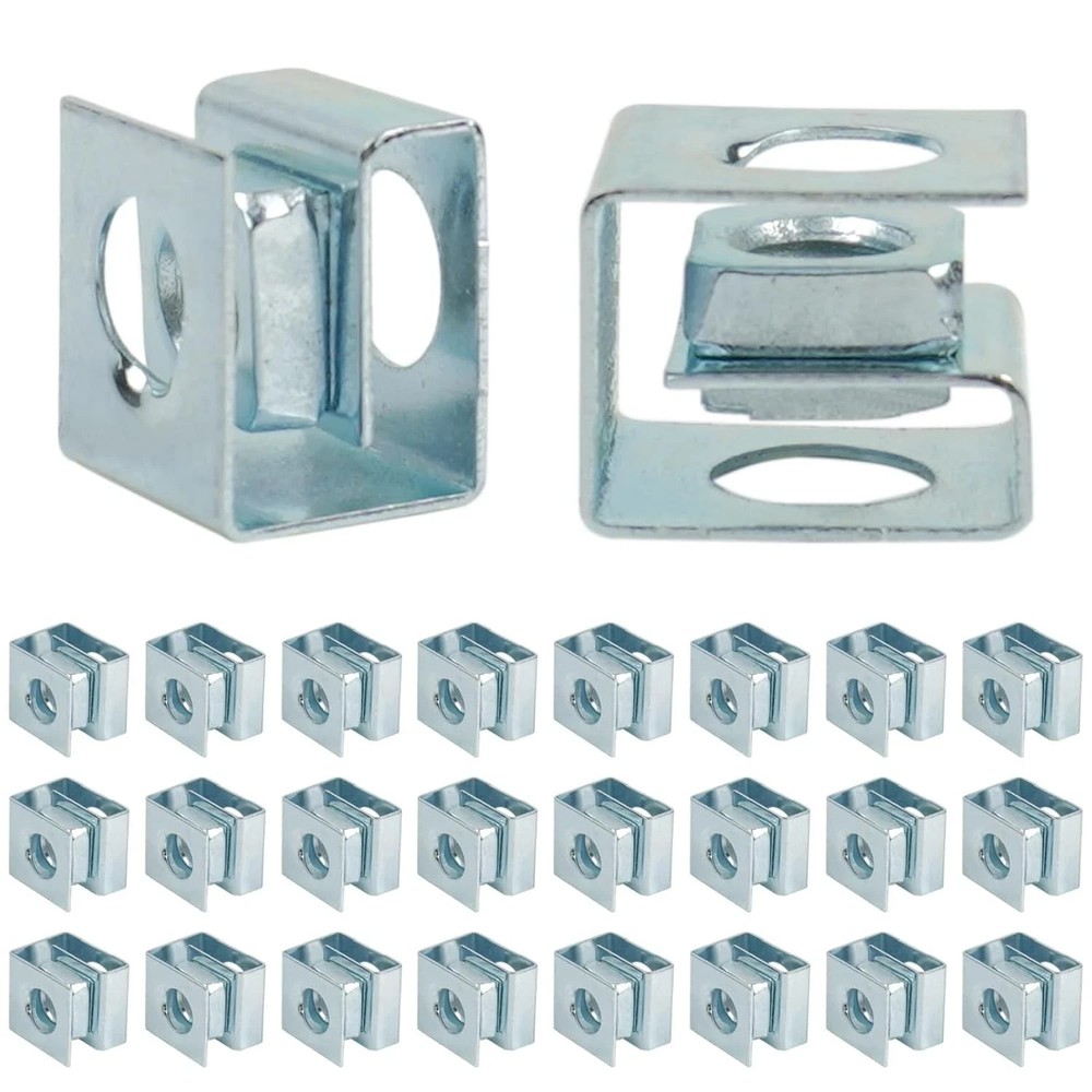 25 PCS Slide-on Cage Nuts U Type Cage Nut M6