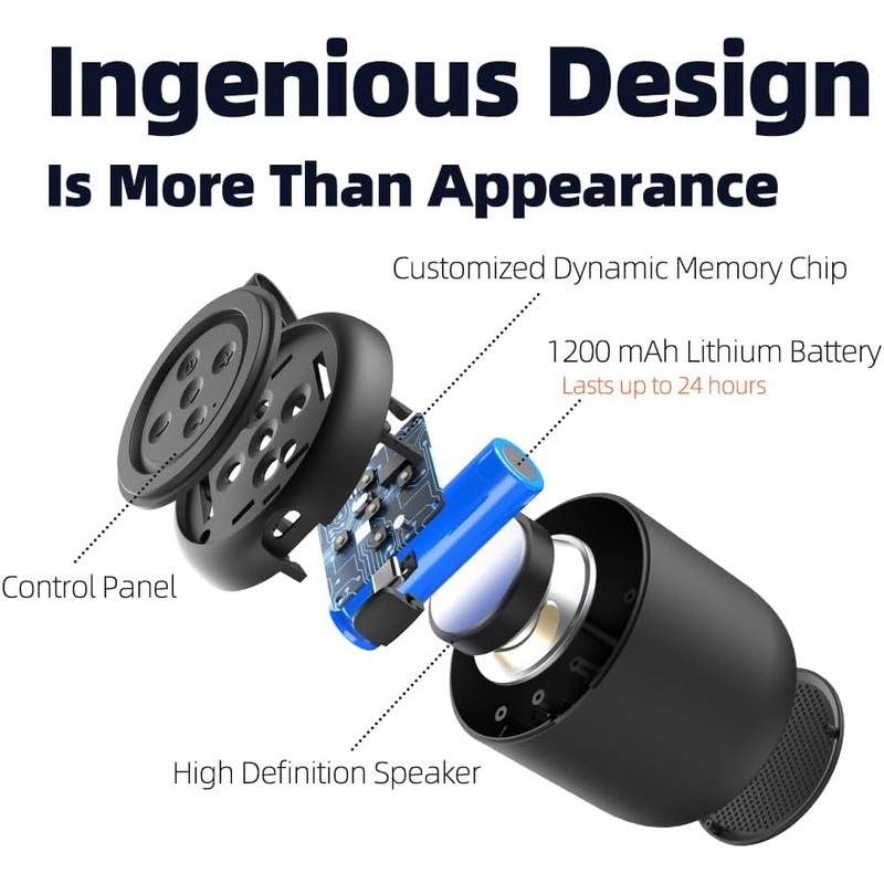 Fireplace Crackling Sound Machine Remote Control Auto-Off Timer 24H Playback New