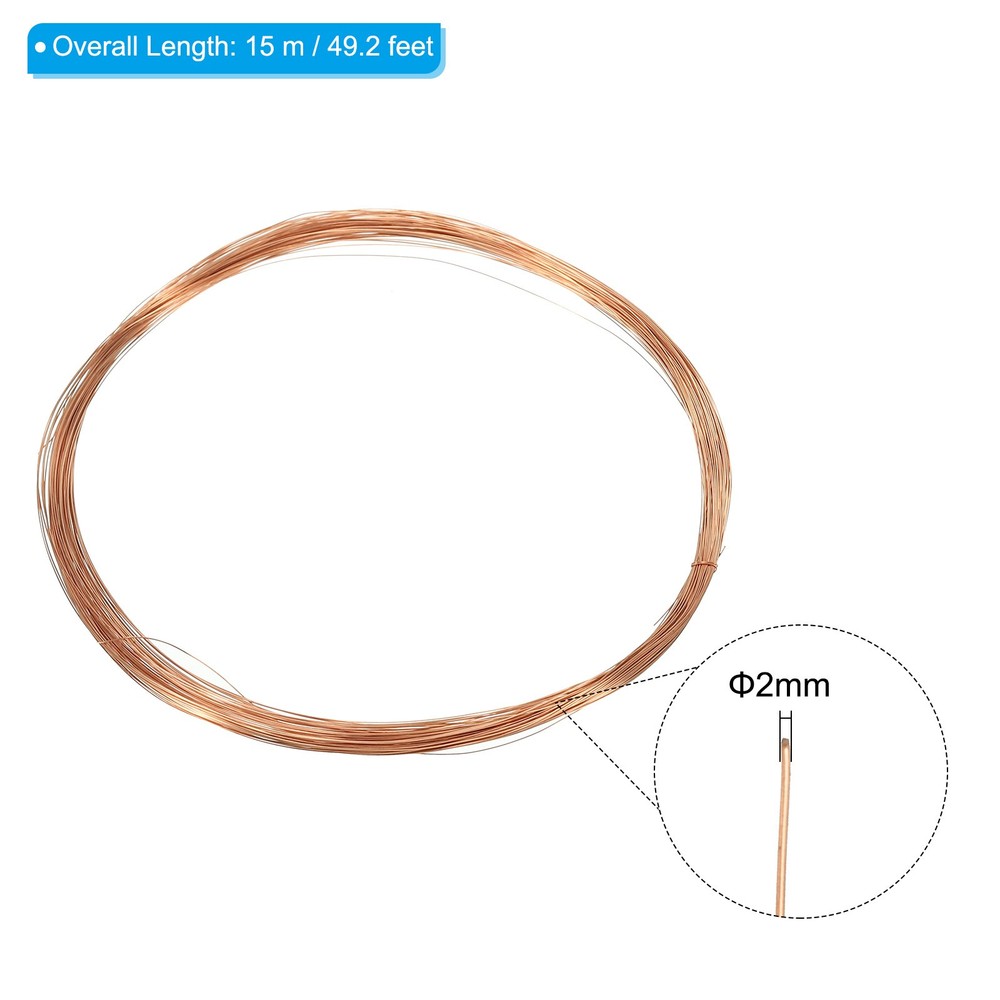 49' Solid Bare Copper Wire 36# 99.9% Pure Copper Wire 0.2mm Soft Beading Wire