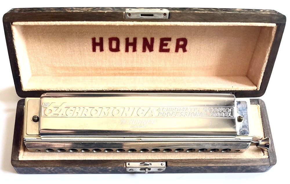HOHNER HARMONICA 64 CHROMONICA PROFFESSIONAL A4 OCTAVES GERMANY C +ORIGINAL CASE
